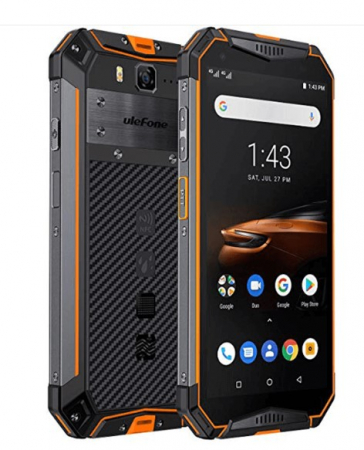 Producatori Telefoane - Telefon mobil Ulefone Armor 3W Orange, 4G, Resigilat, IPS 5.7", 6GB RAM, 64GB ROM, Android 9, Helio P70, NFC, IP68, 5000mAh, Dual SIM