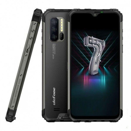 Mobiltelefon Ulefone Armor 7E Fekete, 4G, 6.3" Waterdrop, 4GB RAM, 128GB ROM, Android 9, Helio P90, NFC, IP68, 5500mAh, Dual SIM [2]