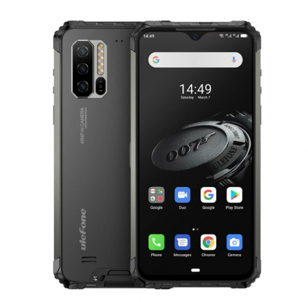 Producatori Telefoane - Telefon mobil Ulefone Armor 7E Negru, 4G, 6.3" Waterdrop, 4GB RAM, 128GB ROM, Android 9, Helio P90, NFC, IP68, 5500mAh, Dual SIM