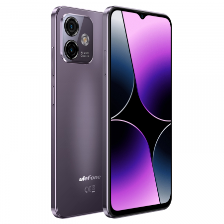 Ulefone Note 16 Pro Mobile Phone Violet 4G, 6.52" IPS LCD, 16GB RAM (8GB + 8GB expandable), 128GB ROM, Android 13, Unisoc T606 OctaCore, 4400mAh, Dual SIM [1]