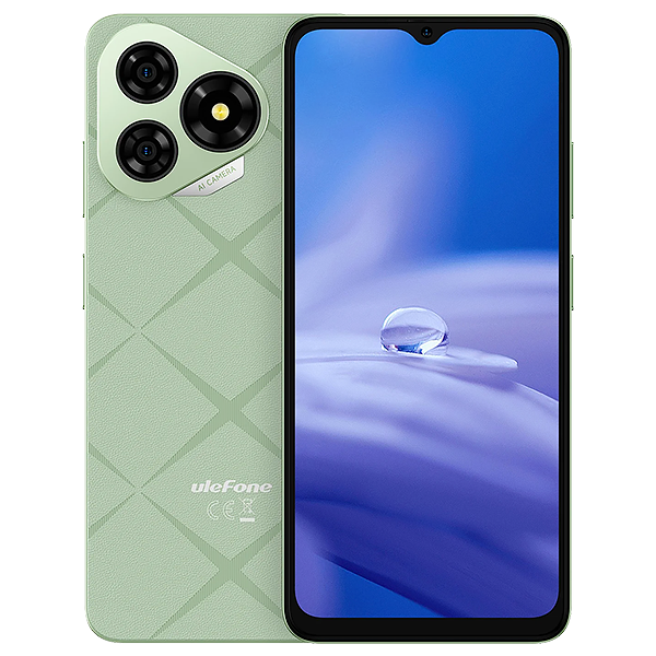 Phone - Mobile Phone Ulefone Note 19, Green, 4G, 6.56'' HD+, Android 14 Go, 6GB RAM (3GB + 3GB expandable), 32GB ROM, 8MP rear + 5MP front, 5000mAh, Dual Nano SIM
