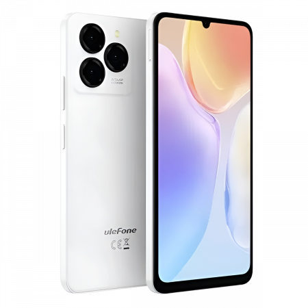 Phone - Mobile phone Ulefone Note 20 Pro, White, 4G, 6.75'' HD+, Android 14, 8GB RAM (4GB + 4GB expandable), 256GB ROM, Camera 50MP rear + 8MP front, 6000mAh, Dual SIM