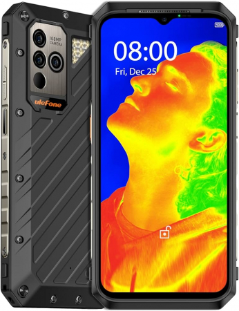 Telefon mobil Ulefone Power Armor 18T Ultra Negru, 5G, 108MP, Camera termica, IPS 6.58", 24GB RAM (12GB+ 12GB extensibili) , 512 GB ROM, Android 13, Dimensity7050, Dual SIM [1]