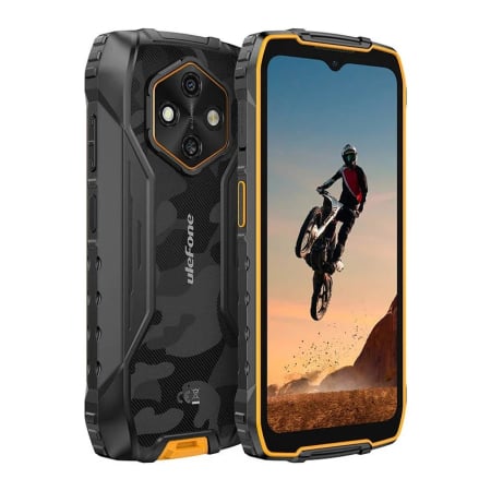 Tartós Telefonok - Ulefone RugKing 4 Pro Mobiltelefon, Narancssárga, 4G, 6.56" IPS LCD, 8GB RAM, 256GB, 48MP, Android 15, Unisoc T7250, AI Funkciók, 10200mAh, 18W, Dual SIM