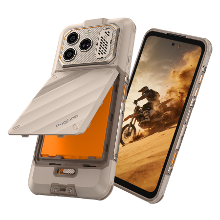 Ulefone RugOne Xever 8 Okostelefon, Sand Dune, 4G, 6.50" FHD+ 120Hz, 16GB RAM (8GB + 8GB bővíthető), 128GB, 64MP + 20MP Night Vision Kamera, Helio G200, Android 16, NFC, 4800mAh, Dual SIM [6]
