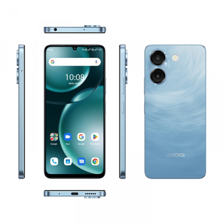 Mobile phone UMIDIGI G9A, Blue, 4G, 6.75" HD+, 8GB RAM (4GB + 4GB expandable), 64GB ROM, Android 14 Go, 13MP Ultra-Clear AI Camera, 5000mAh, Dual SIM [1]