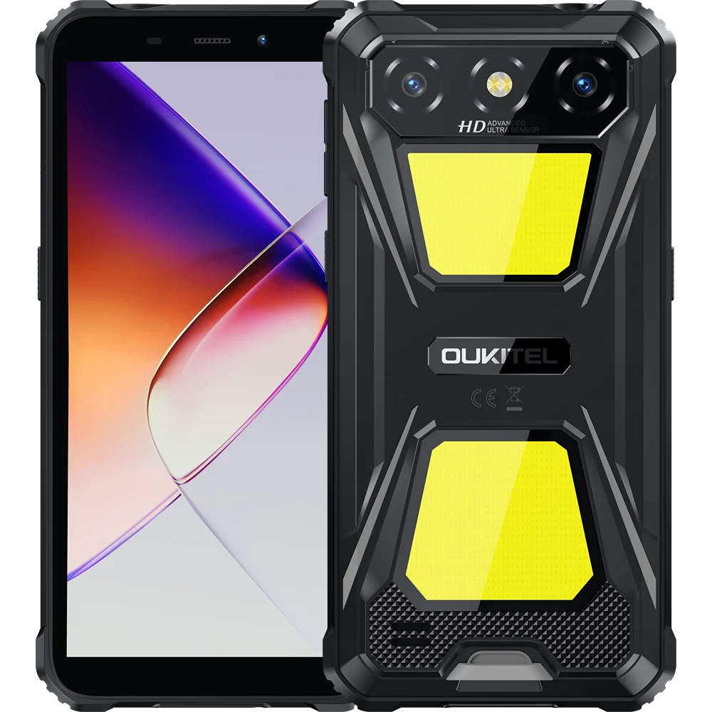 Telefoane Rezistente - Telefon Rugged Oukitel G5, Negru, 4G, 6.0" HD+ IPS, 16GB RAM (4GB + 12GB extensibil), 64GB ROM, Lanternă SOS Duală 900 lm, Android 14, Baterie 6300 mAh, Dual SIM
