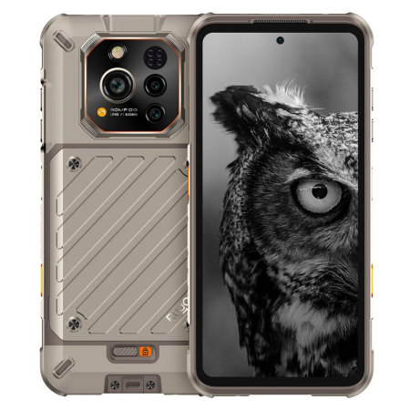 Producatori Telefoane - Telefon Ulefone RugOne Xever 7, Sand, 5G, 6.67" AMOLED, 24GB RAM (12GB + 12GB Extensibili), 512GB ROM, 50MP, Android 15, Dimensity 7025, Baterie interschimbabila, eSIM, Night Vision, 33W