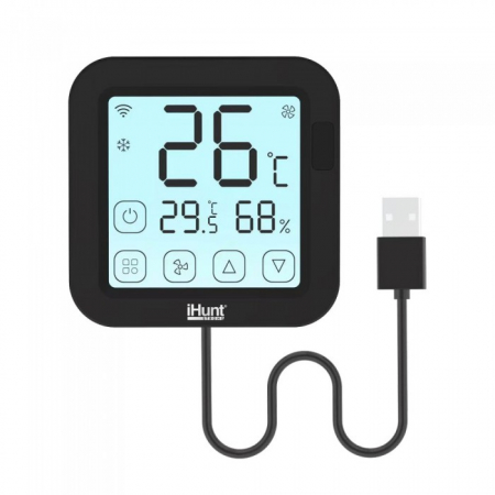 Smart Home - Termostat inteligent iHunt Smart controller AC S16 Pro Negru