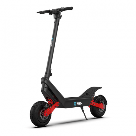 Összecsukható elektromos roller iSEN X10 Fekete, Felújított, 11 inch, 2x 600W, legnagyobb hatótávolság 100 km, sebesség akár 40 km/h, levehető 48V 18.2Ah akkumulátor [7]