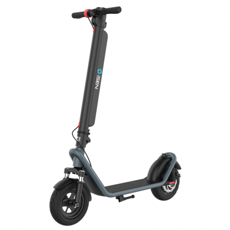 Trotinete - Trotineta electrica pliabila iSEN X11 Albastru, 10 inch, suspensie fata, 500W, autonomie max. 50km, viteza max. 35km/h, baterie detasabila