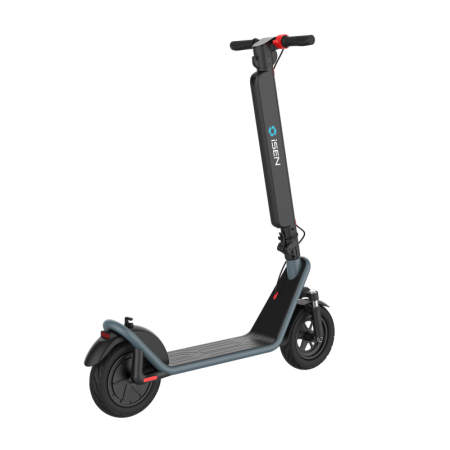 Foldable electric scooter iSEN X11 Blue, 10-inch, front suspension, 500W, maximum autonomy of 50km, maximum speed of 35km/h, detachable battery [4]