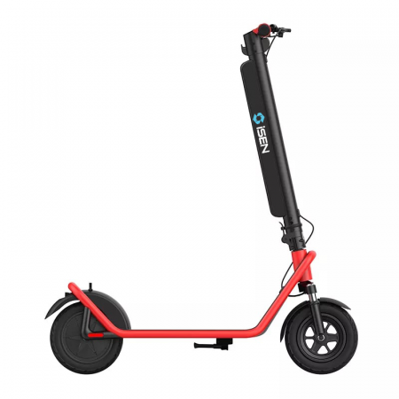 Foldable electric scooter iSEN X11 2026 Red, 10 inch, front suspension, 500W, max autonomy 50km, max speed 25km/h, detachable battery [3]