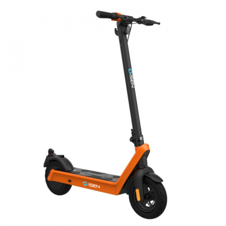 Folding Electric Scooter iSEN X9 Plus 2026 Orange, BT, 10 inch, 500W, maximum range 65km, up to 25km/h, detachable battery 15.6Ah [1]
