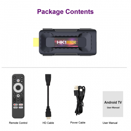 TV Stick HK1 RBOX D8, 8K dekódolás, Android 13, 4GB RAM, 32GB ROM, RK3528 Négy magos processzor, WiFi 6, HDR10, BT hangvezérlés, Netflix, Hulu, Flixster, Youtube [3]
