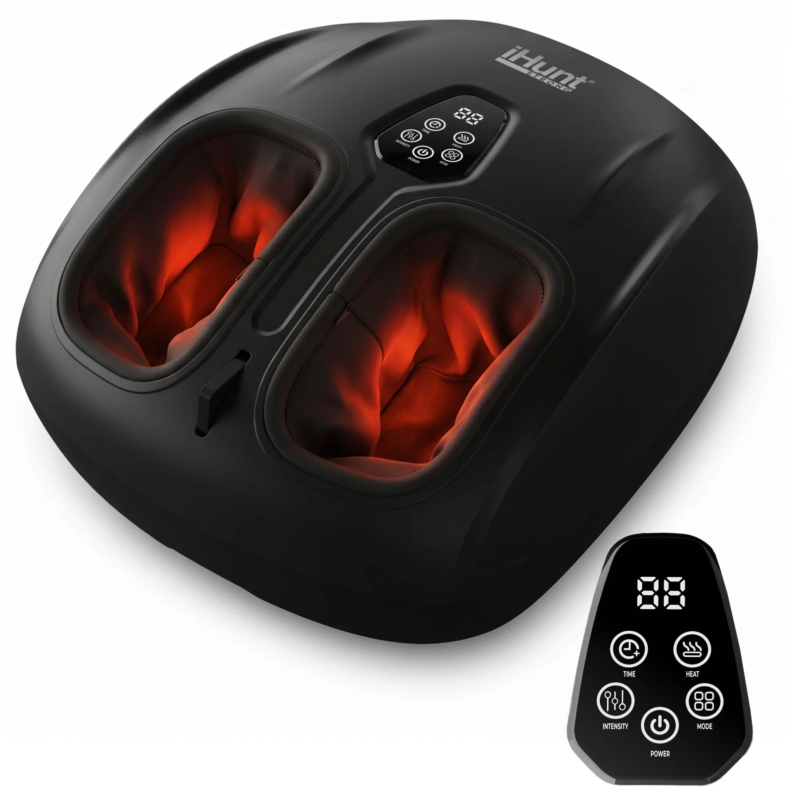 Aparat de Masaj pentru Picioare și Tălpi iHunt SPA FootRelax AirHeat, Reflexoterapie, Compresie cu Aer, Încălzire, Role de Masaj, 4 Programe