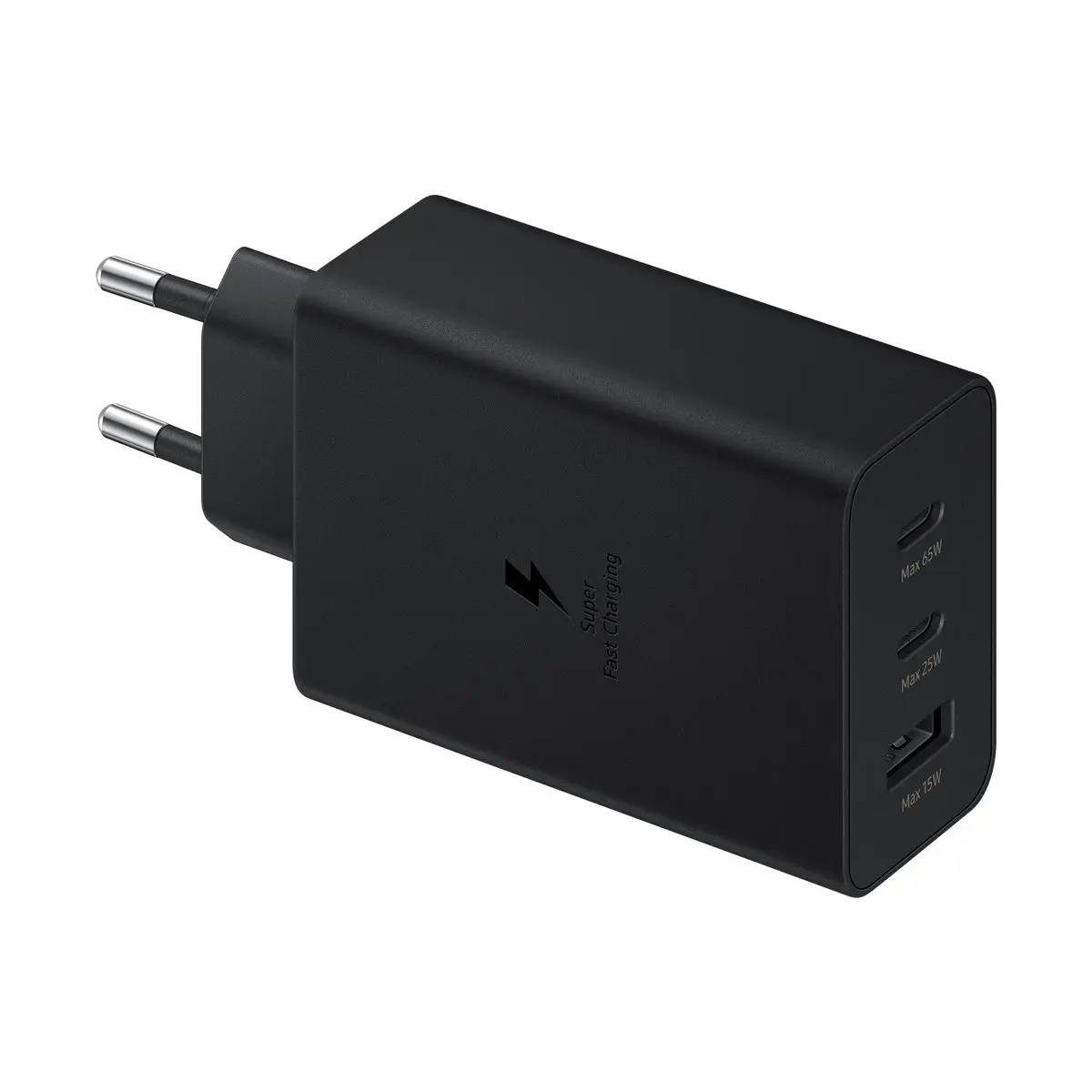 Incarcator retea Samsung Power Adapter Trio 65W, T6530, 1M Type-C Cable, Black