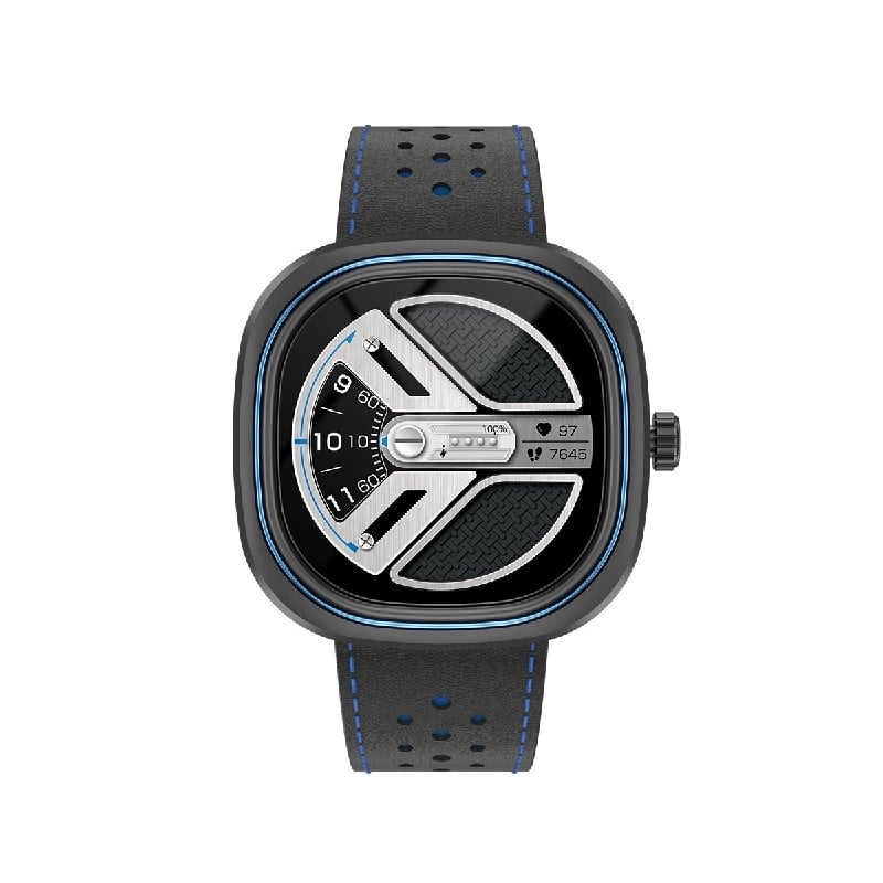 Smartwatch Doogee DG Ares Gri, Bratara din piele, LCD HD 1.32  , Ritm cardiac, Saturatie oxigen, Mon