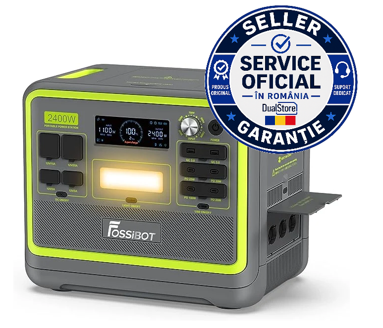 Ballistics LFE FT40 SBSキット Statie de incarcare portabila Fossibot F2400 Verde, 2400W, 2048Wh