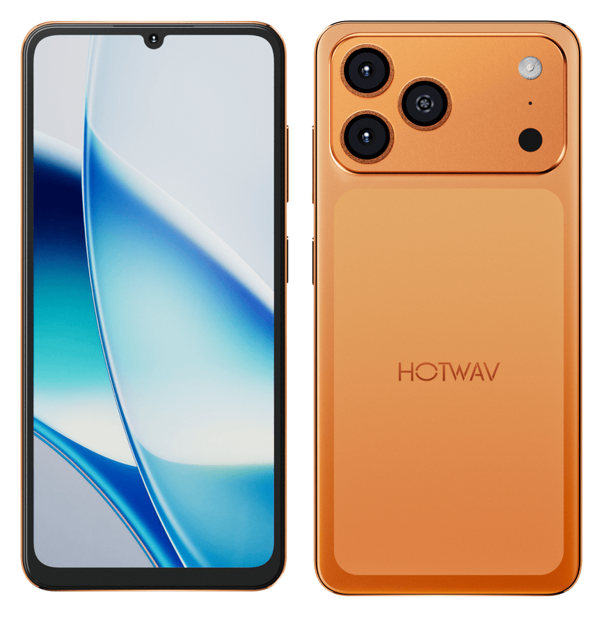 Telefon Mobil HOTWAV A17 Pro Max, Orange, 4G, 6.75 IPS, 16GB RAM (4GB + 12GB Extensibili), 128GB ROM, Camera 13MP, Android 15, Procesor ASR8662