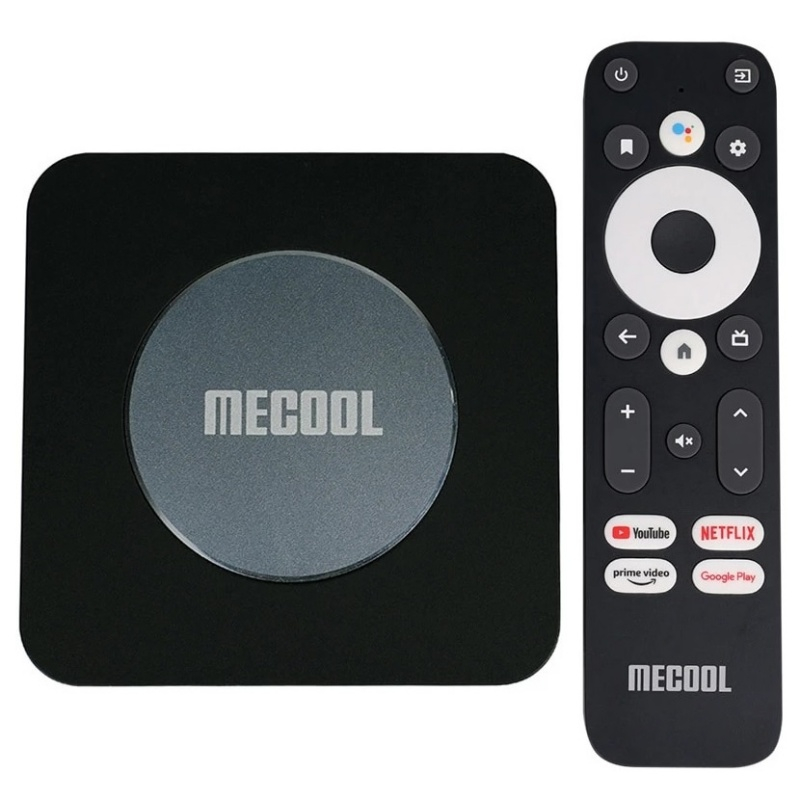 TV Box Mecool KM2 Plus Smart Media Player Negru, 4K, RAM 2GB, ROM 16GB, Android 11, S905X4 Quad Core