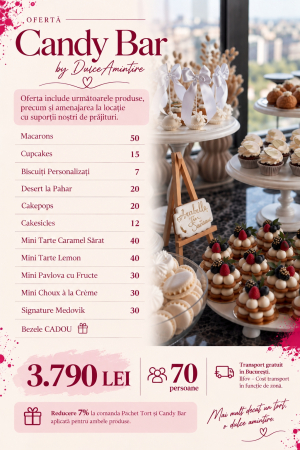 Candy Bar - Pachet Candy bar 70 Persoane