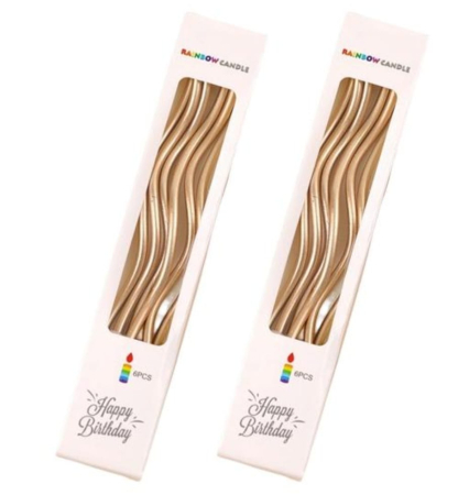 Set 6 Lumanari Curbate Aurii [1]