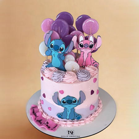 Torturi pentru Copii - Tort Stitch si Angel