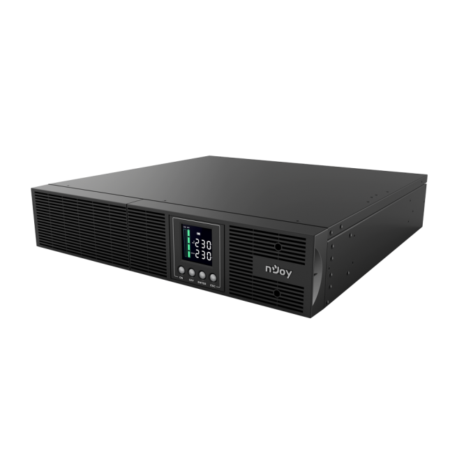 UPS nJoy Aster 1K, 1000VA/900W, LCD Display, online dubla-conversie, 8 IEC C13 cu Protectie, Management, rack 2U-big