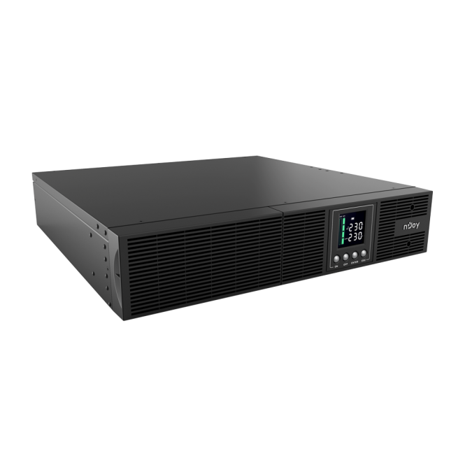 UPS nJoy Aster 2K, 2000VA/1800W, LCD Display, online dubla-conversie, 8 IEC C13 cu Protectie, Management, rack 2U-big