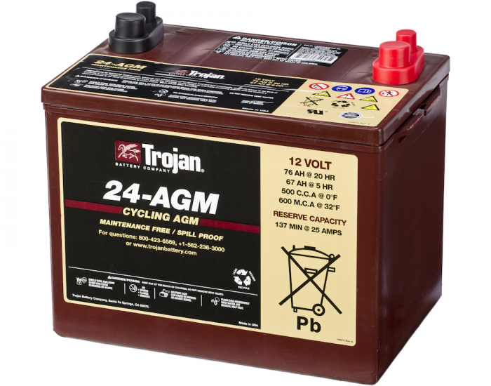 Acumulator Tractiune VRLA AGM TROJAN 24-AGM Deep Cycle 12V 76 Ah-big