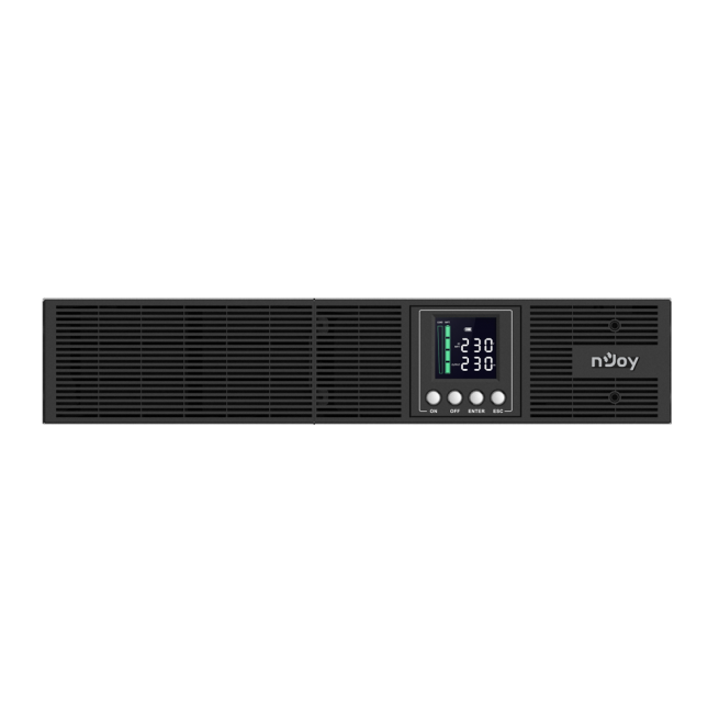 UPS nJoy Aster 1K, 1000VA/900W, LCD Display, online dubla-conversie, 8 IEC C13 cu Protectie, Management, rack 2U-big