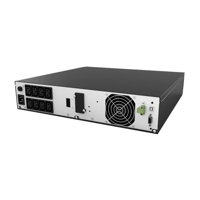 UPS nJoy Aster 1K, 1000VA/900W, LCD Display, online dubla-conversie, 8 IEC C13 cu Protectie, Management, rack 2U-big