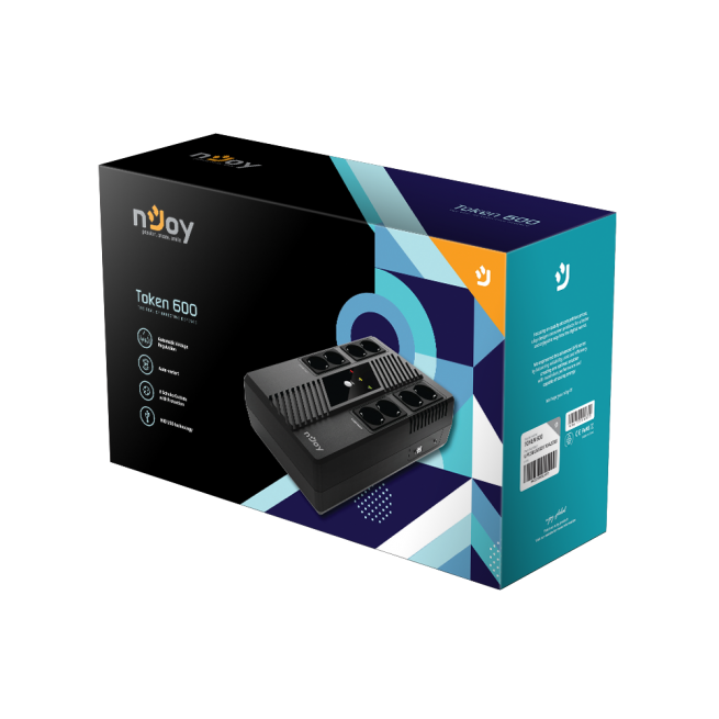 UPS nJoy Token 600 600VA 360W 8 Prize Schuko-big