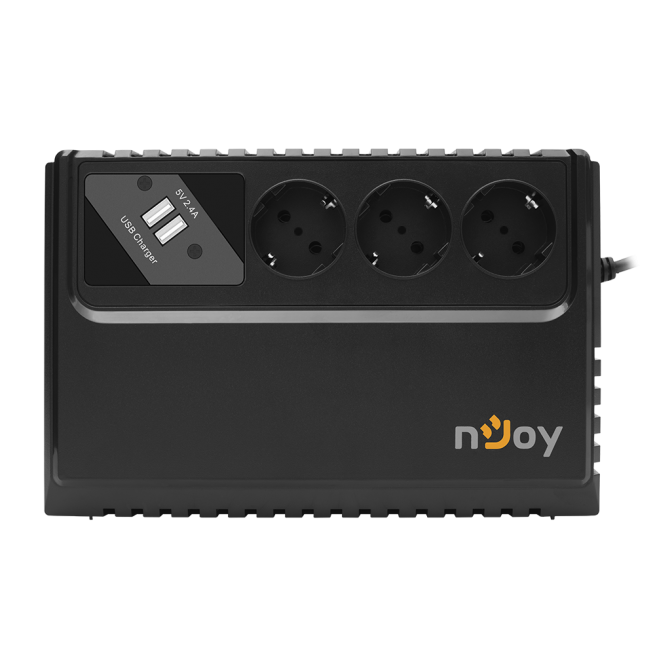 UPS nJoy Renton 650 USB, 650VA/360W, 3 Prize Schuko cu protectie, 2 x USB charger-big
