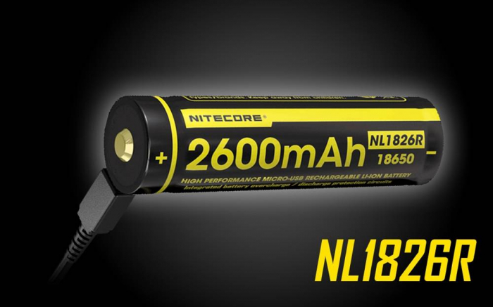 Acumulator Reincarcabil Micro USB 18650 Li-Ion 2600 mah Nitecore NL1826R-big