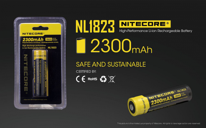 Acumulator 18650 Li-Ion 2300 mah Nitecore NL1823-big