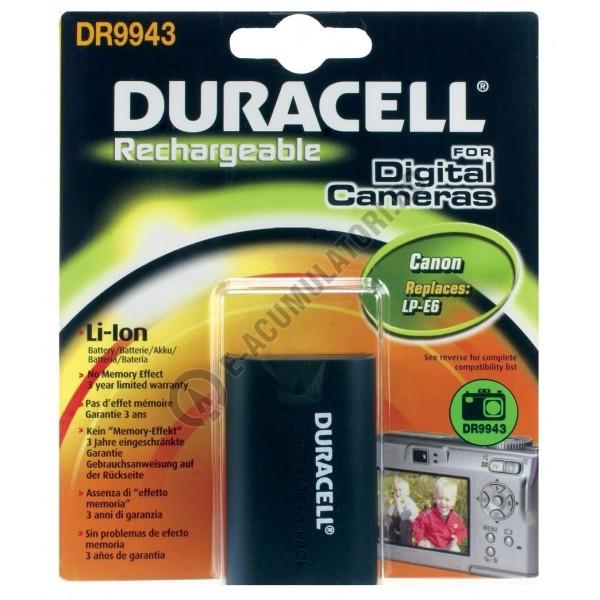 Acumulator Duracell DR9943 pentru camere digitale CANON LP-E6 7.4v 1600mAh 11.8Wh-big