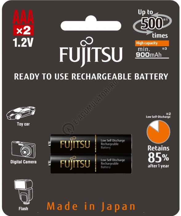 Acumulator FUJITSU BLACK PRO 2x AAA ready to use HR-4UTHCEX-2B-big