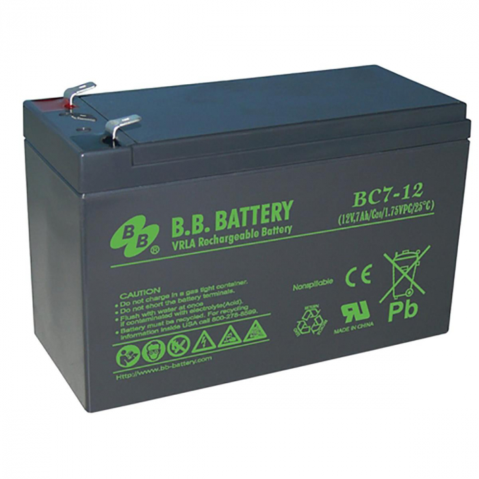 Acumulator VRLA B.B. Battery 12V 7Ah BC7-12 T2-big