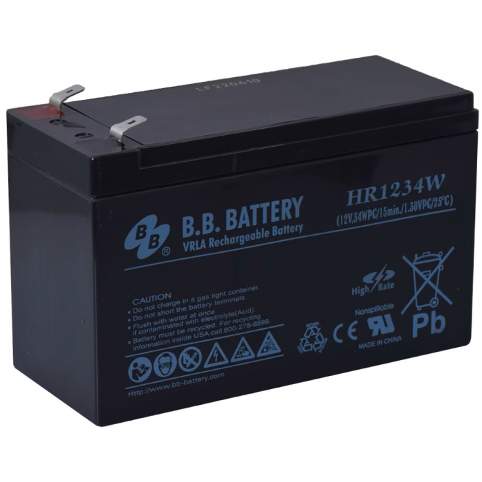 Acumulator VRLA High Rate B.B. Battery 12V 8.5Ah HR1234W T2-big