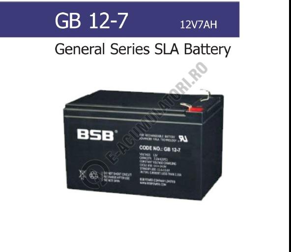 Acumulator VRLA BSB 12V 7 Ah cod GB12-7-big