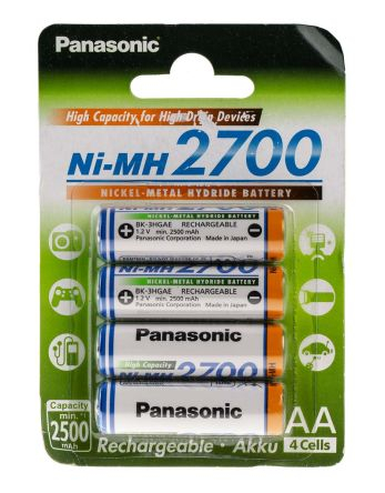 Acumulatori Panasonic AA, 2700 mAh, blister de 4 buc. BK-3HGAE/4BE [1]