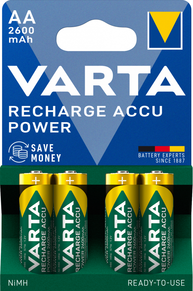 Acumulatori Varta Power AA R6 2600 mah preincarcati blister 4 buc 05716 [1]