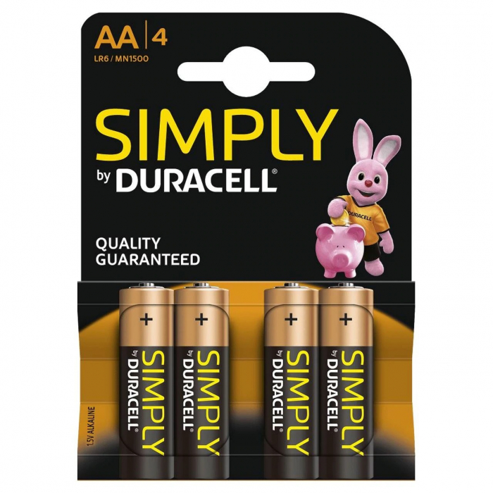 Baterie alcalina Duracell Simply AA MN 1500 bl 4 buc-big