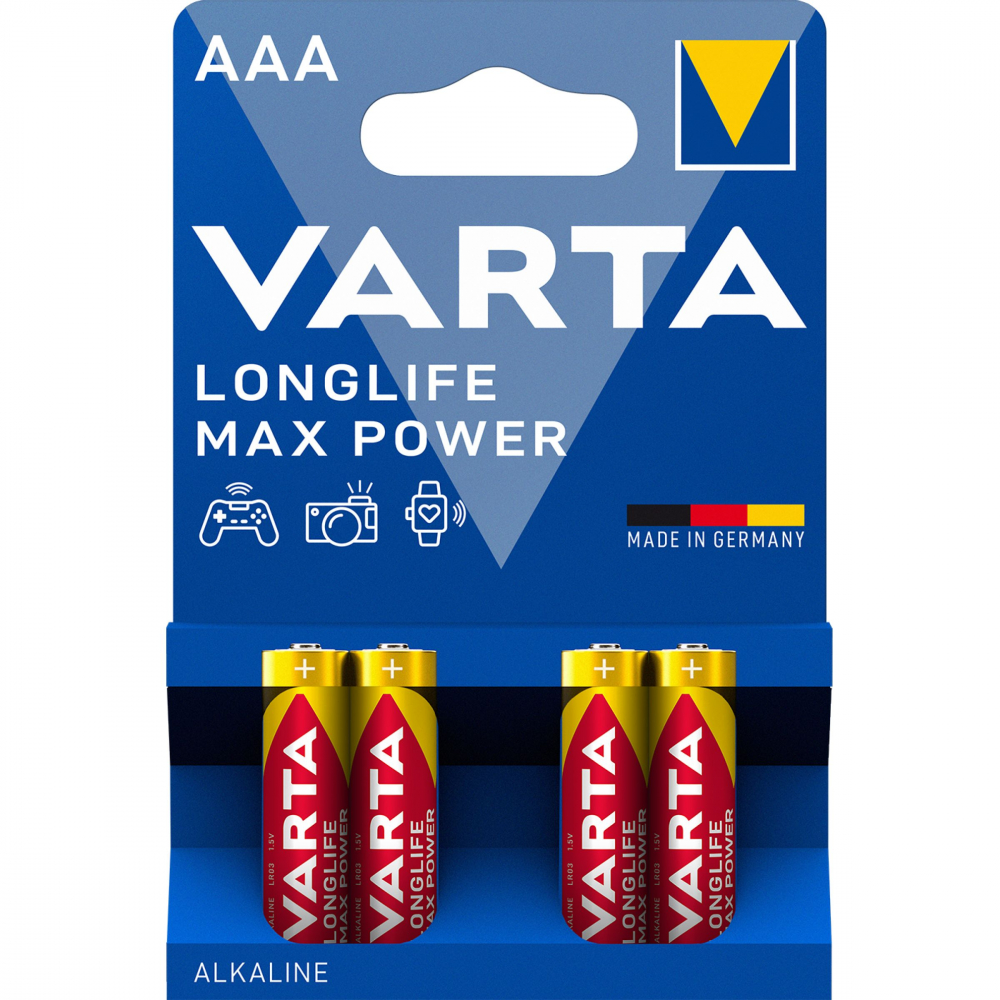 Baterie alcalina Varta Longlife Max Power AAA blister 4 bucati [1]