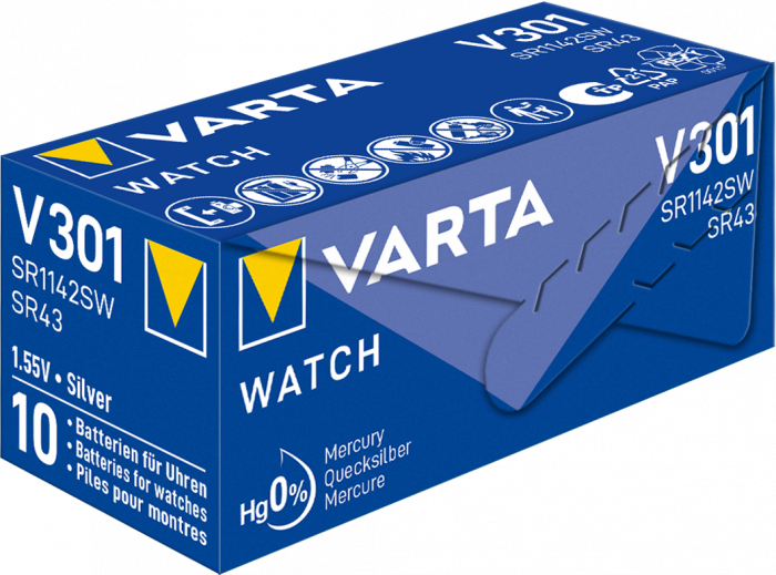 Baterie ceas Varta Silver Oxide V 301 SR43W blister 1 buc-big