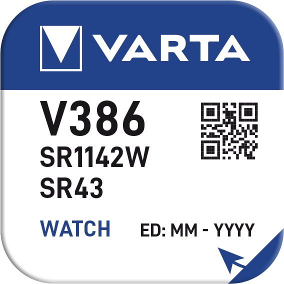 Baterie ceas Varta Silver Oxide V 386 SR43SW blister 1 buc-big