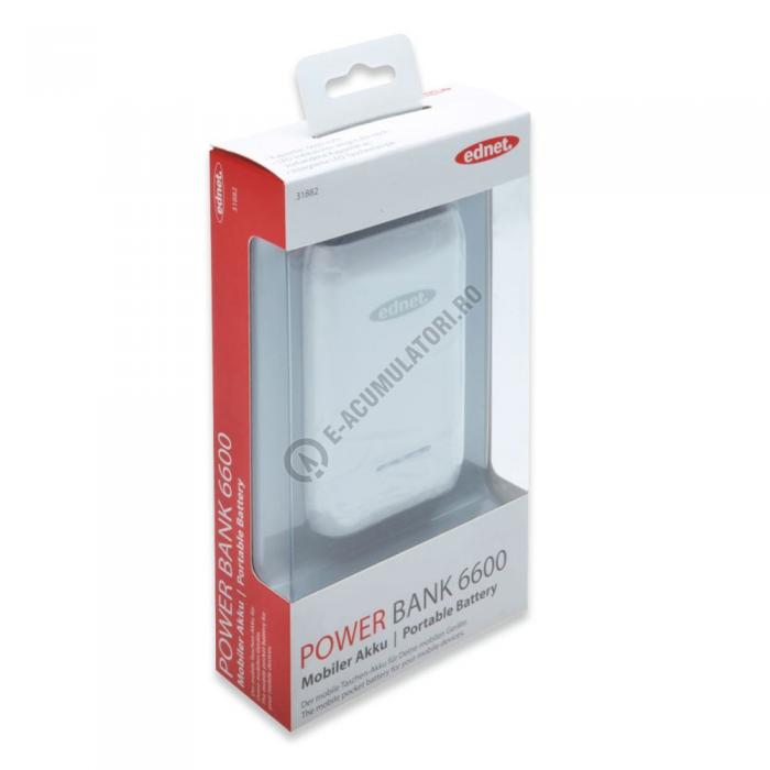 Acumulator extern Ednet Power Bank 6600mAh cod 31882-big