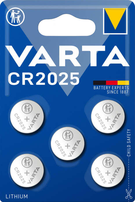 Baterie Litiu Varta CR 2025 3V blister 5 buc-big